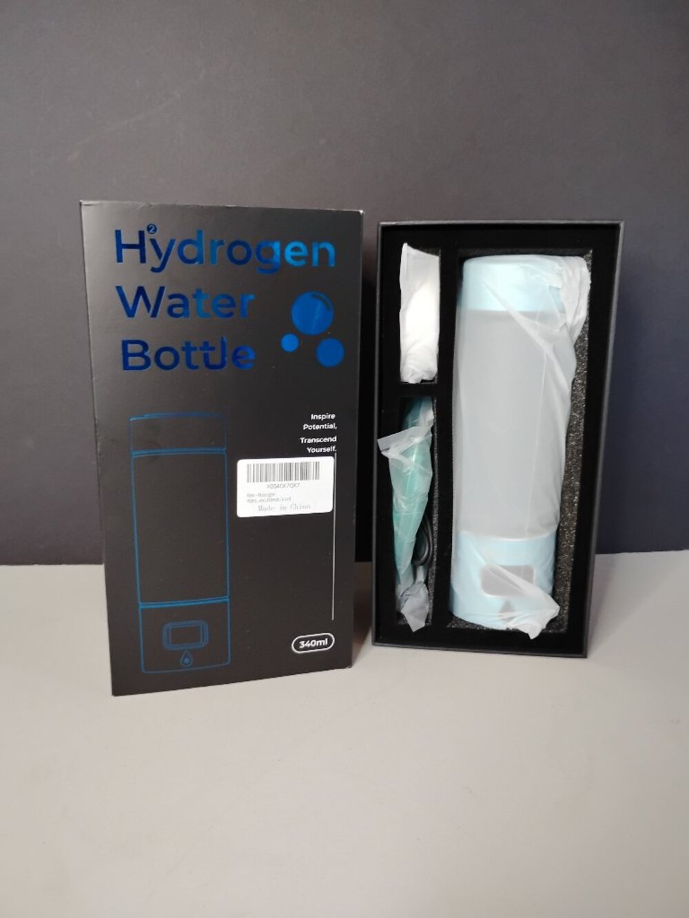 Hydrogen Water Bottle Portable Hydrogen Generator Teal/Blue